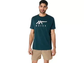 ASICS ÇİZGİLİ KISA KOLLU TİŞÖRT