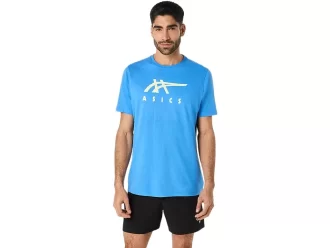 ASICS ÇİZGİLİ KISA KOLLU TİŞÖRT
