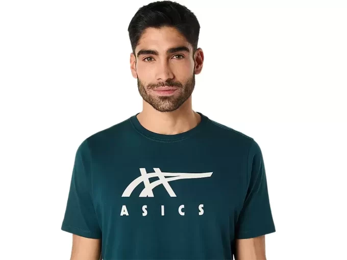 ASICS ÇİZGİLİ KISA KOLLU TİŞÖRT