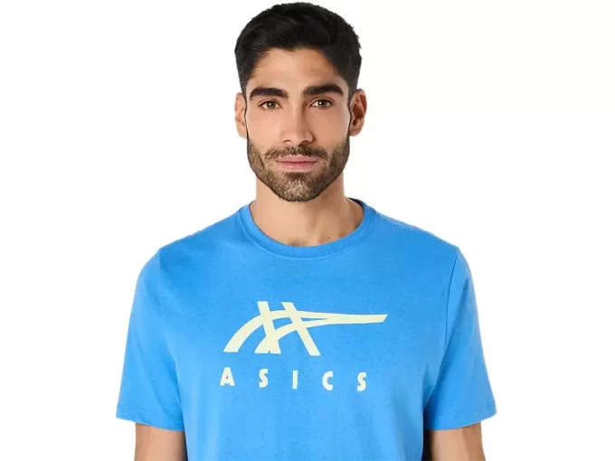 ASICS ÇİZGİLİ KISA KOLLU TİŞÖRT
