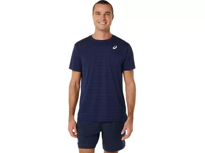 ERKEK KURŞUN ÇİZGİLİ KISA KOLLU ÜST