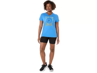 KADIN AYÇİÇEĞİ SLOGANLI V YAKA